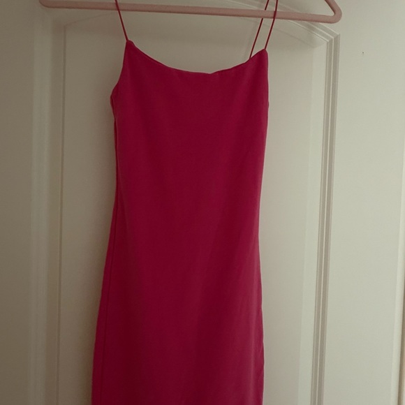 Zara Pink Spaghetti Strap Stretch Dress size S - Picture 1 of 3